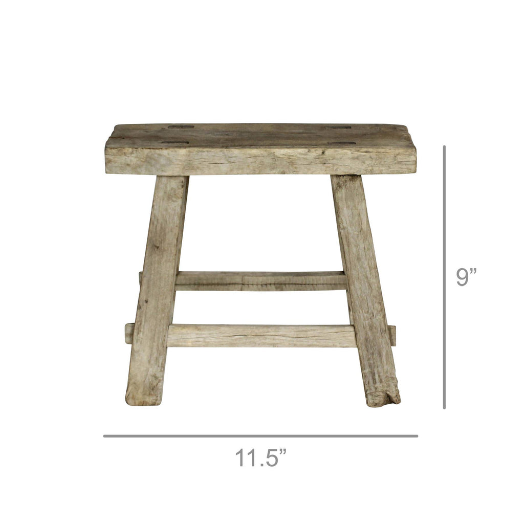 Hokkaido Foot Stool, Elm Wood