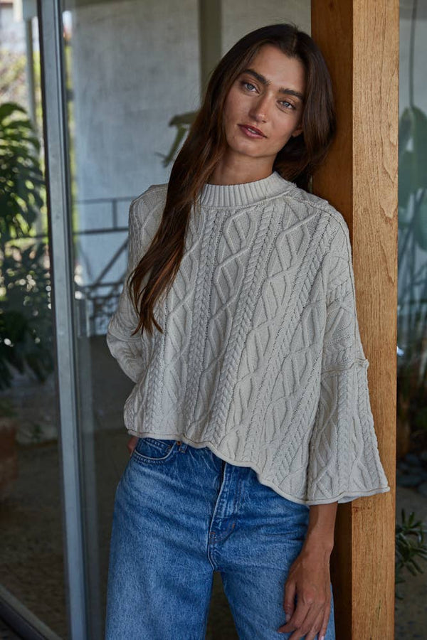 Knit Cable Pullover Sweater