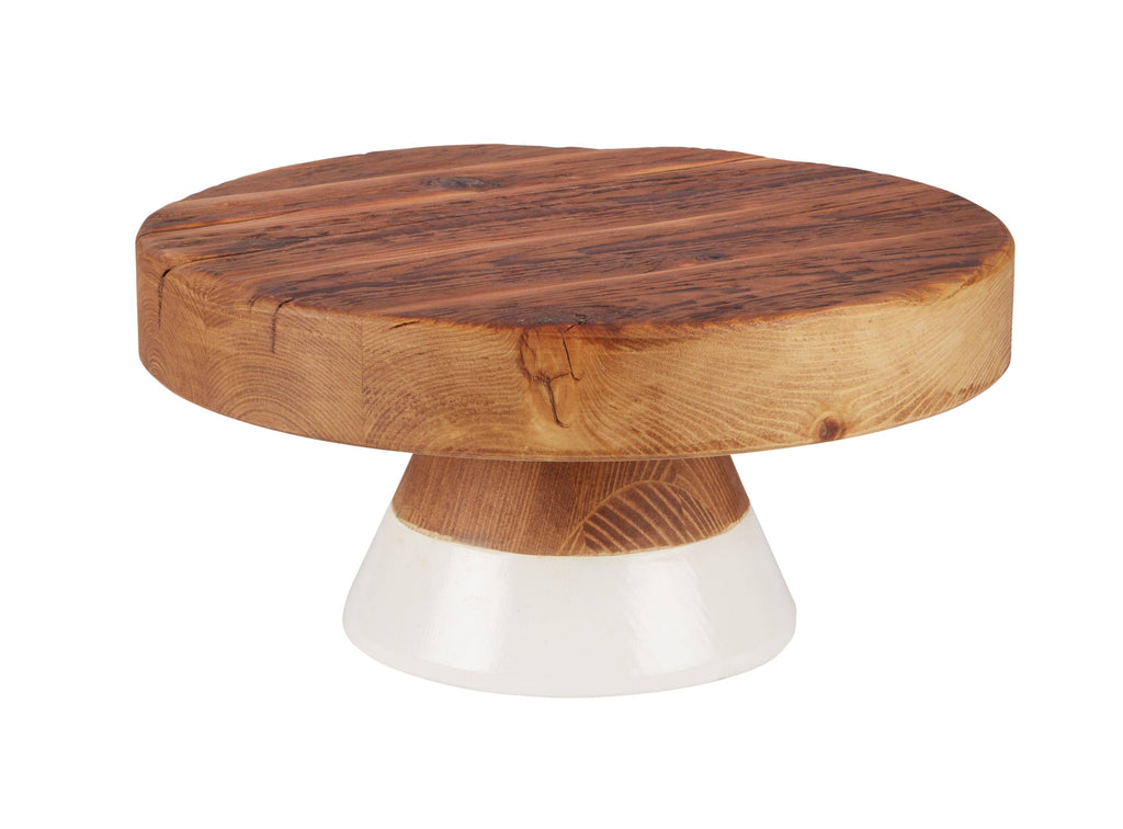 White Mod Block Cake Stand, Large