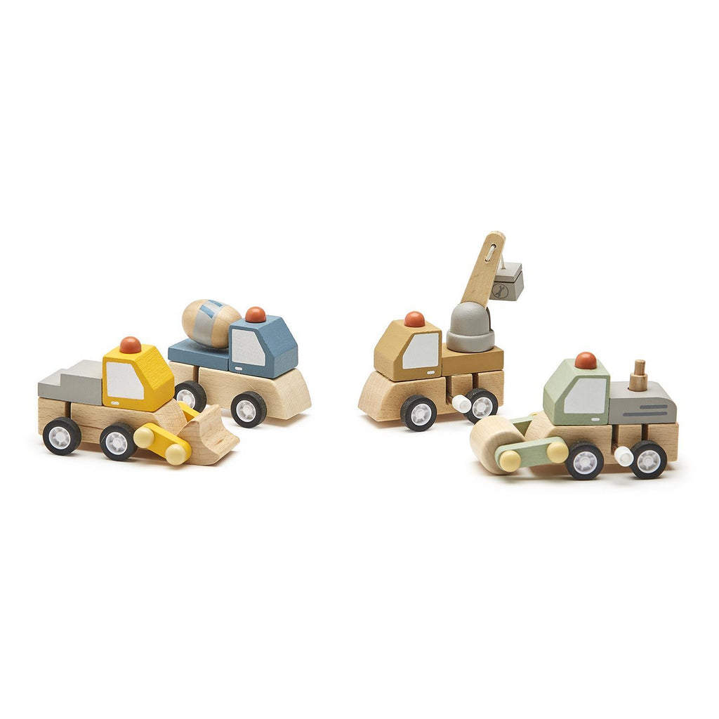 Construction Wooden Wind Up Truck