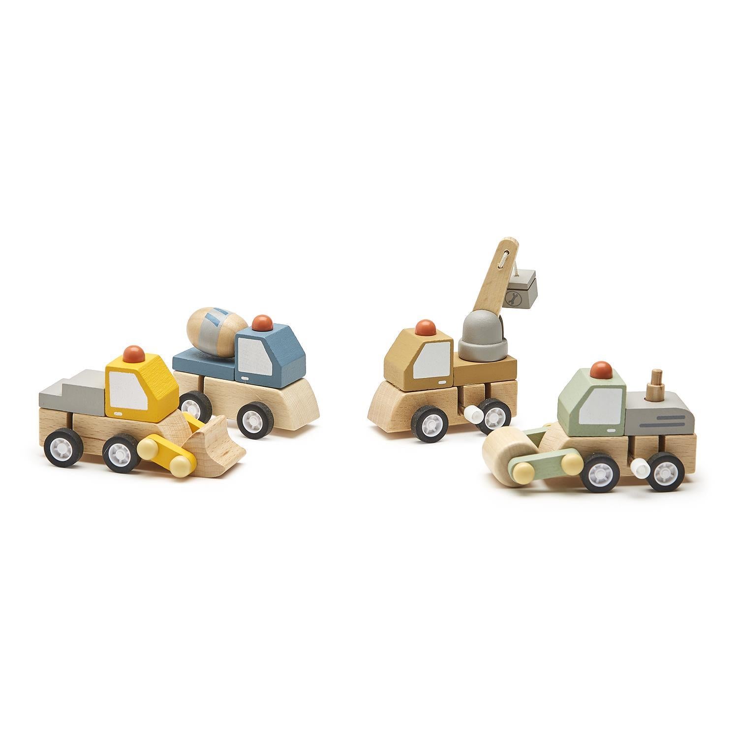 Construction Wooden Wind Up Truck