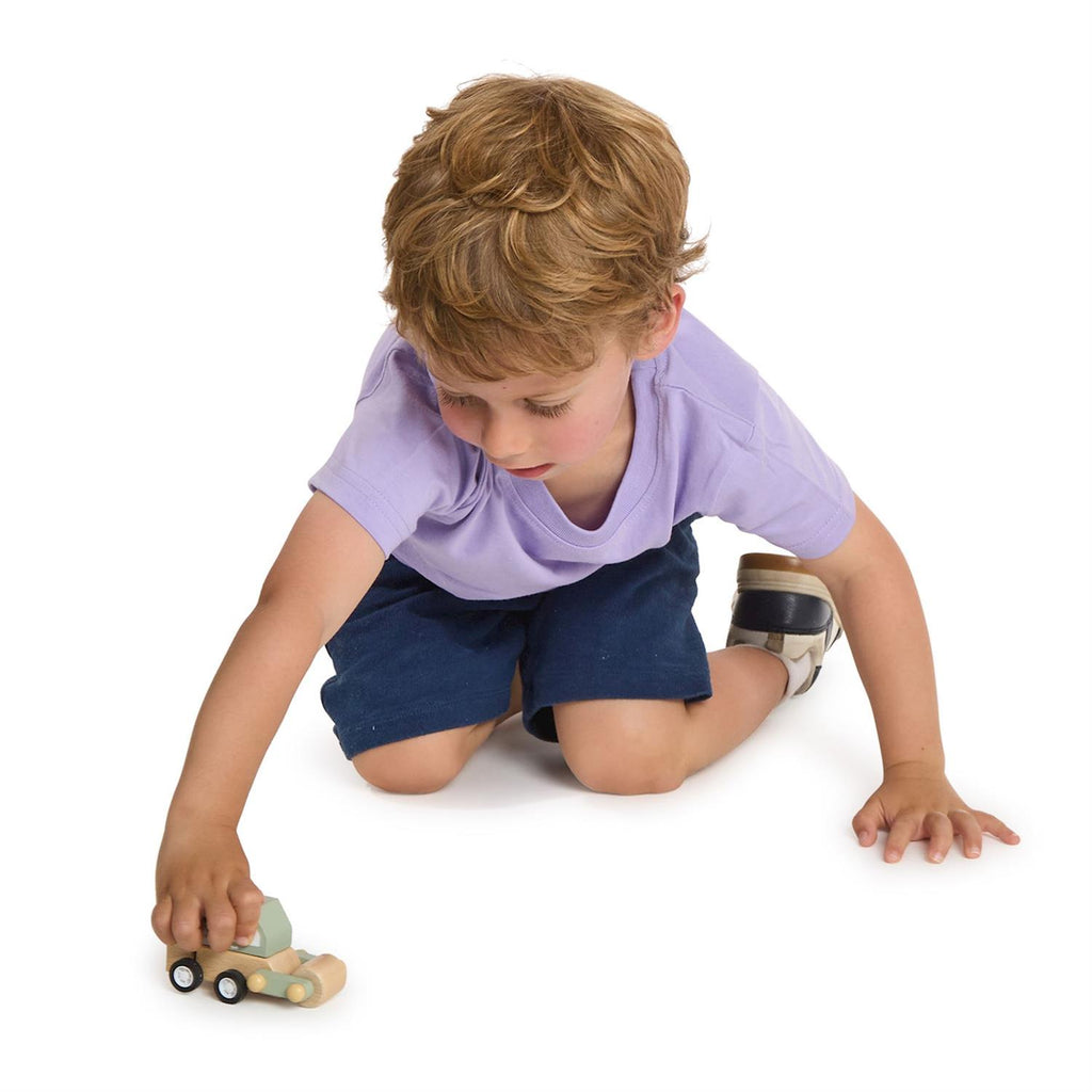 Construction Wooden Wind Up Truck