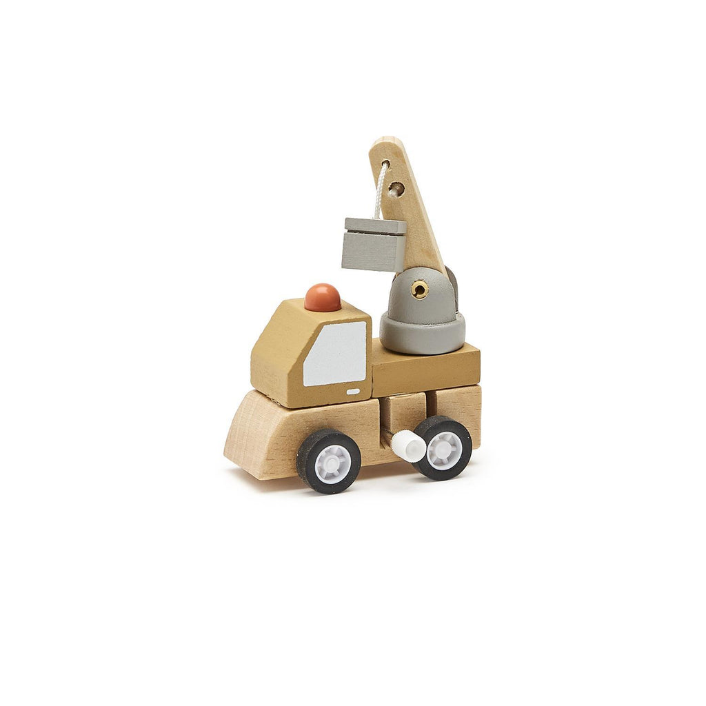 Construction Wooden Wind Up Truck
