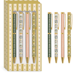 Mustard Stripe Boxed Pen