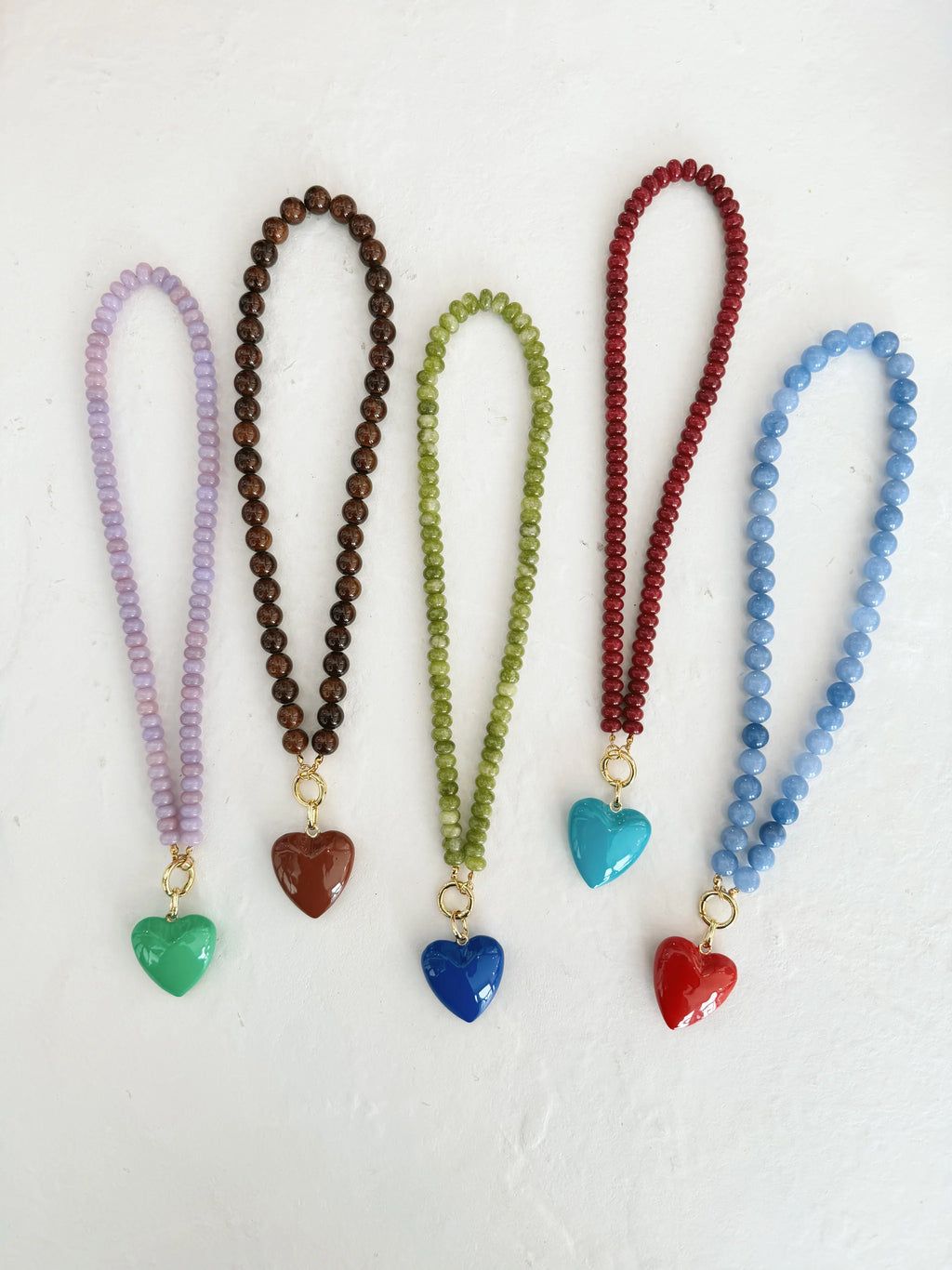 The Cherry Anne Necklace (with Antique Gold Heart)