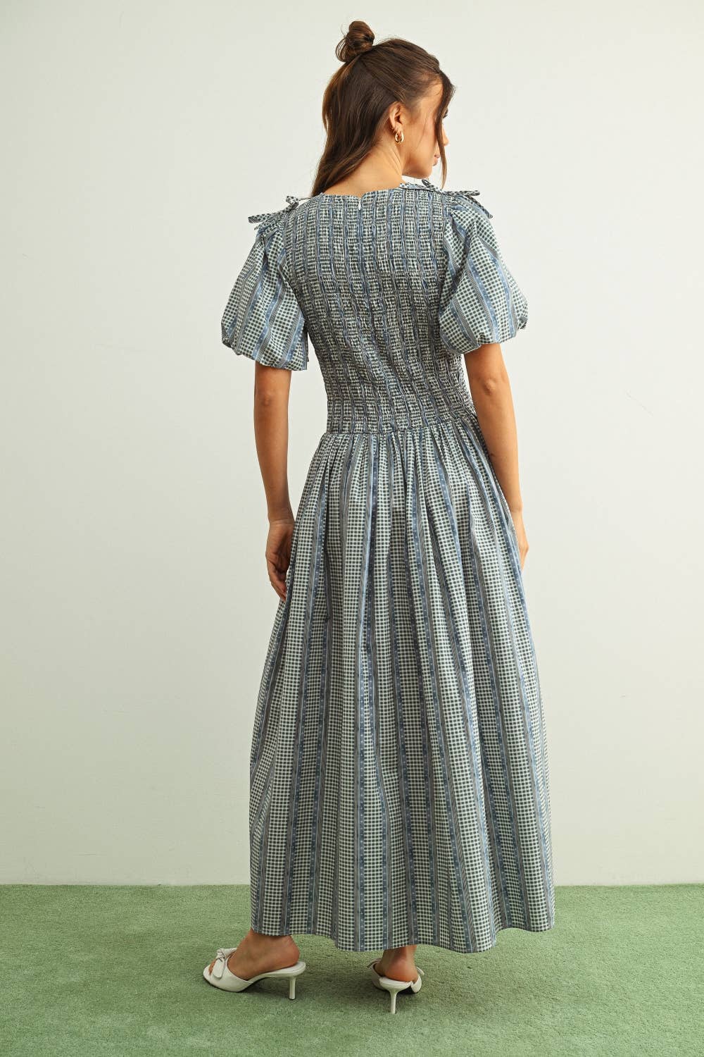 Floral Print Puff Sleeve Dress