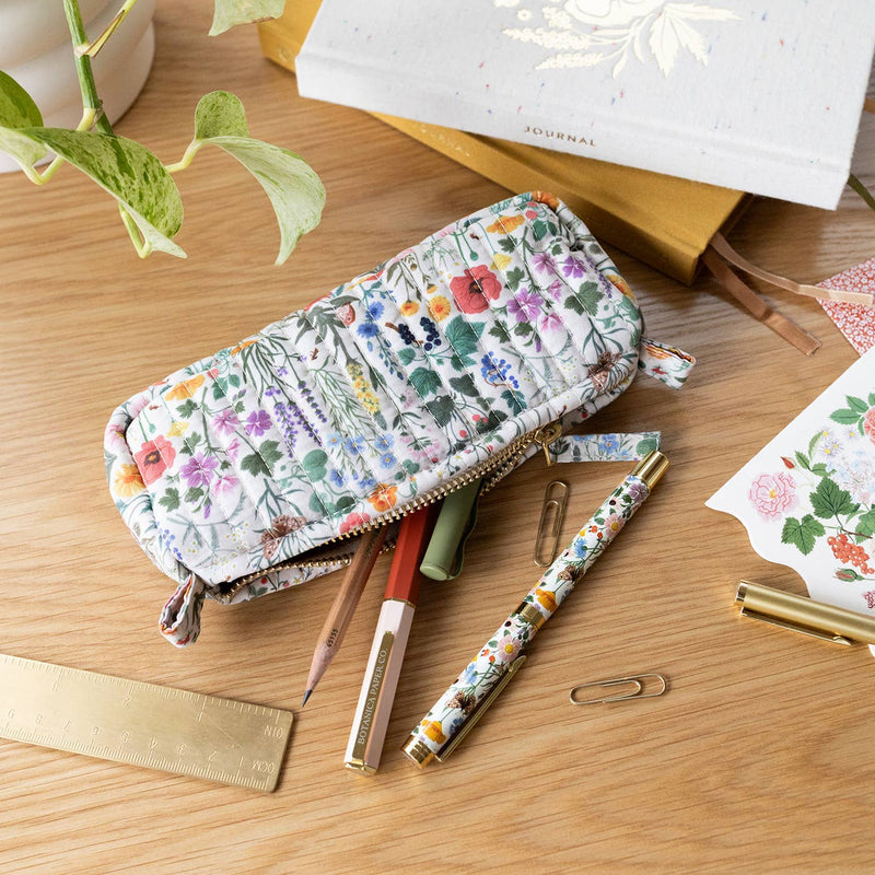 BOTANIST | Cotton Quilted Pencil Pouch