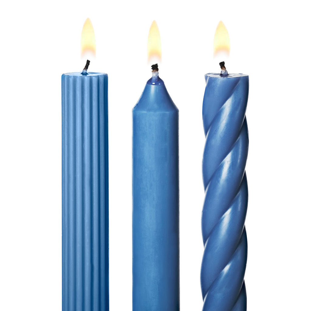 Blue Taper Candles