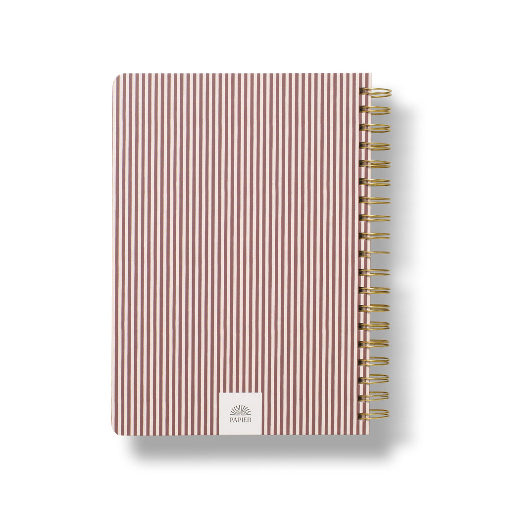 Striped Bloom Lined Notebook