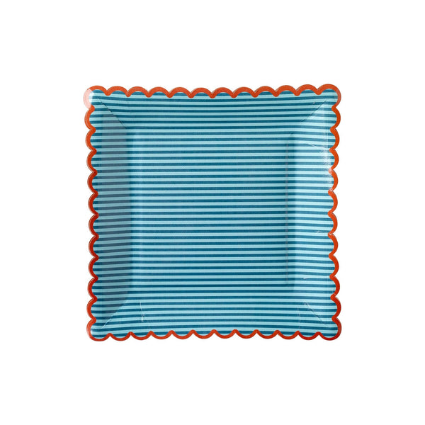 Red with Blue Stripe Plate