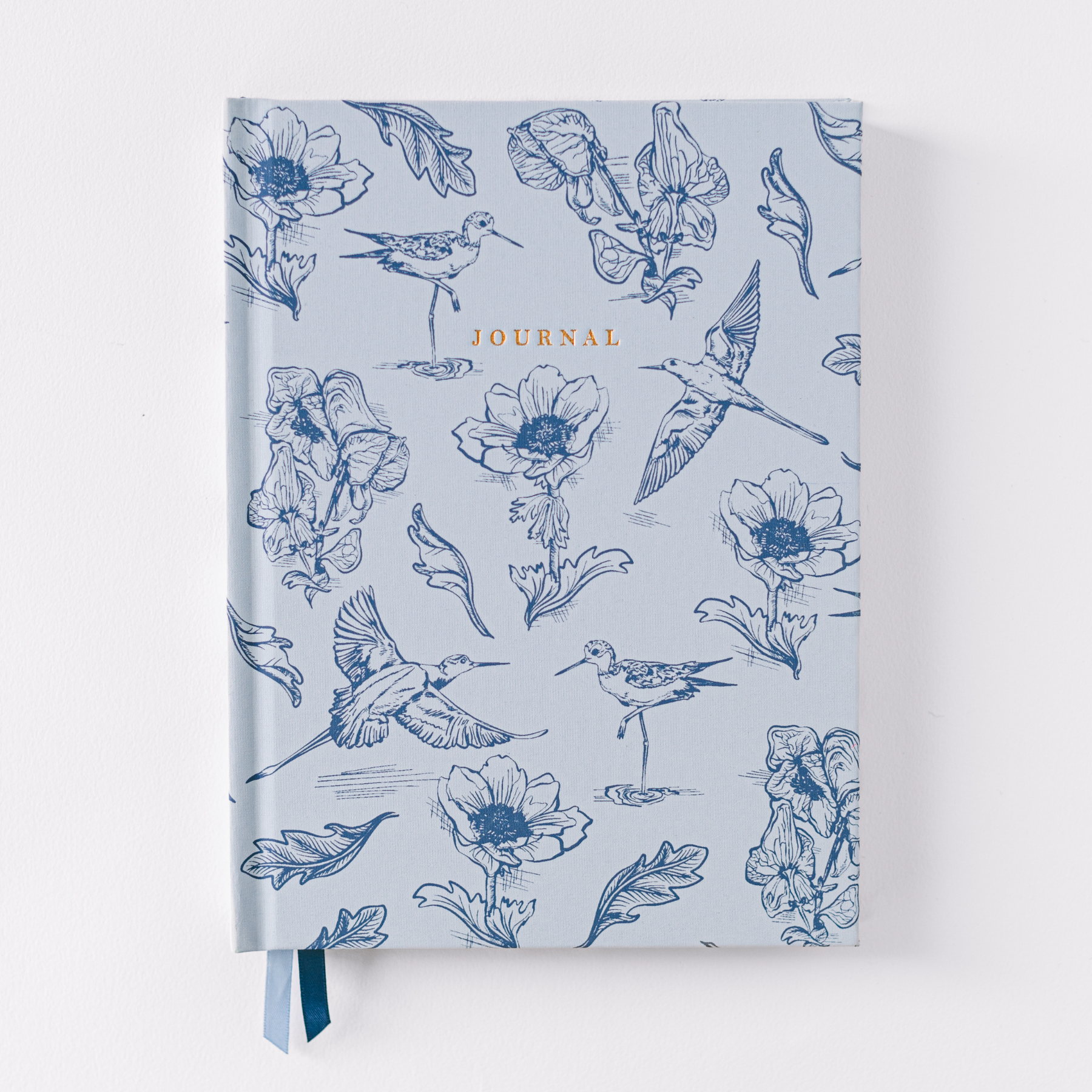Blue Botanical Bird Toile Journal