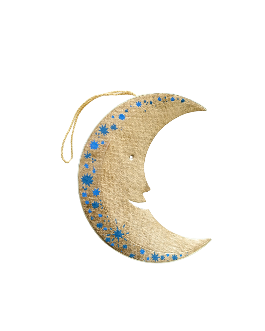 Shimmering Man on the Moon Paper Ornament