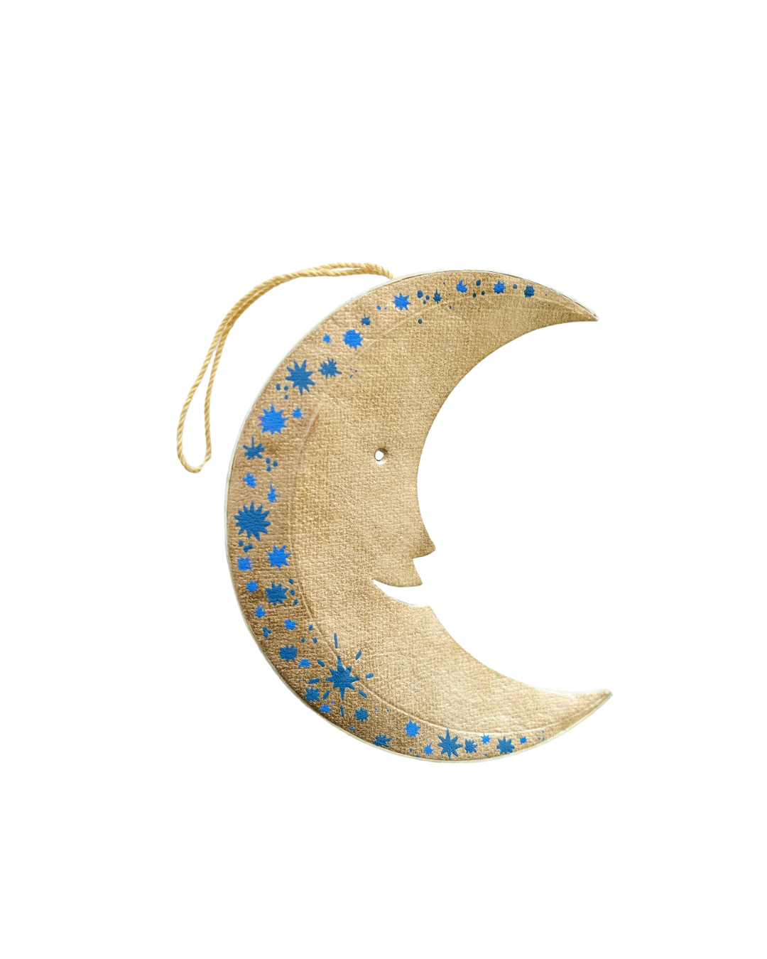 Shimmering Man on the Moon Paper Ornament