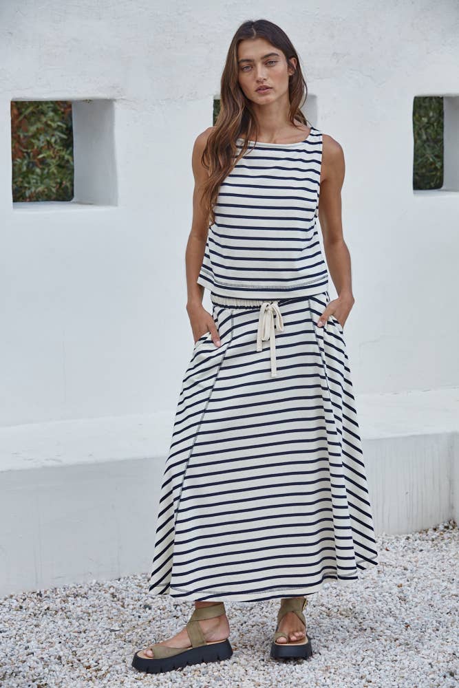 Striped Round Neck Top