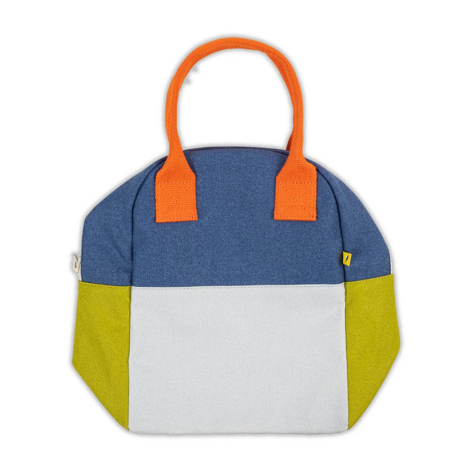 Two Tone Citrus Sky Zipper Lunch Bag