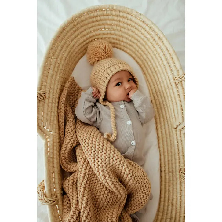 Garter Stitch Knit Baby Blanket