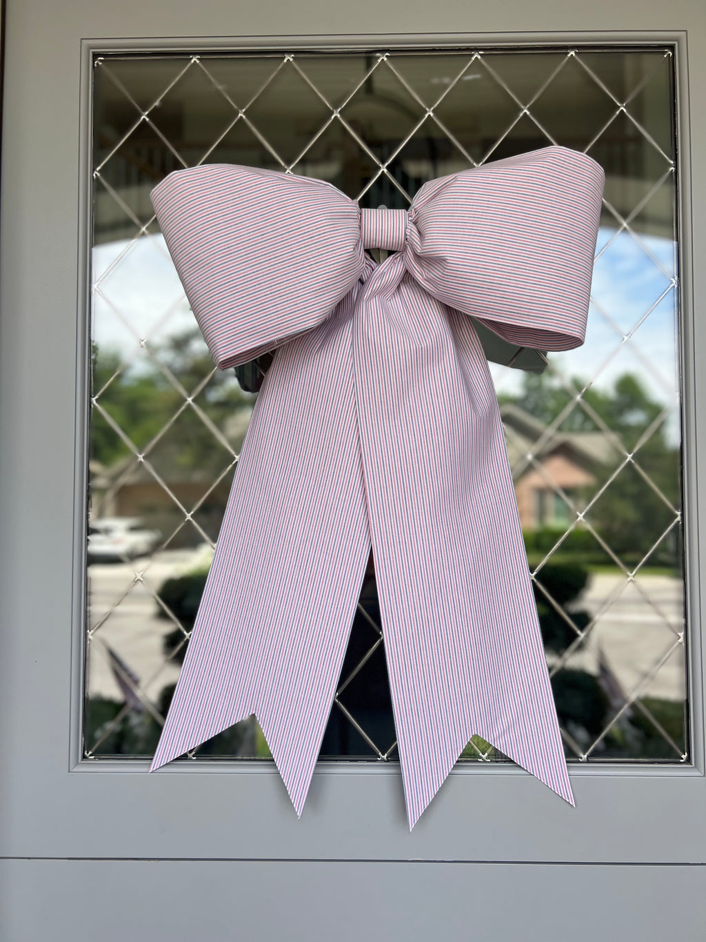Red White and Blue Striped Bow