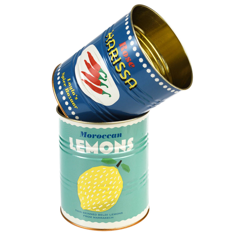 Storage tins- Lemons and harissa