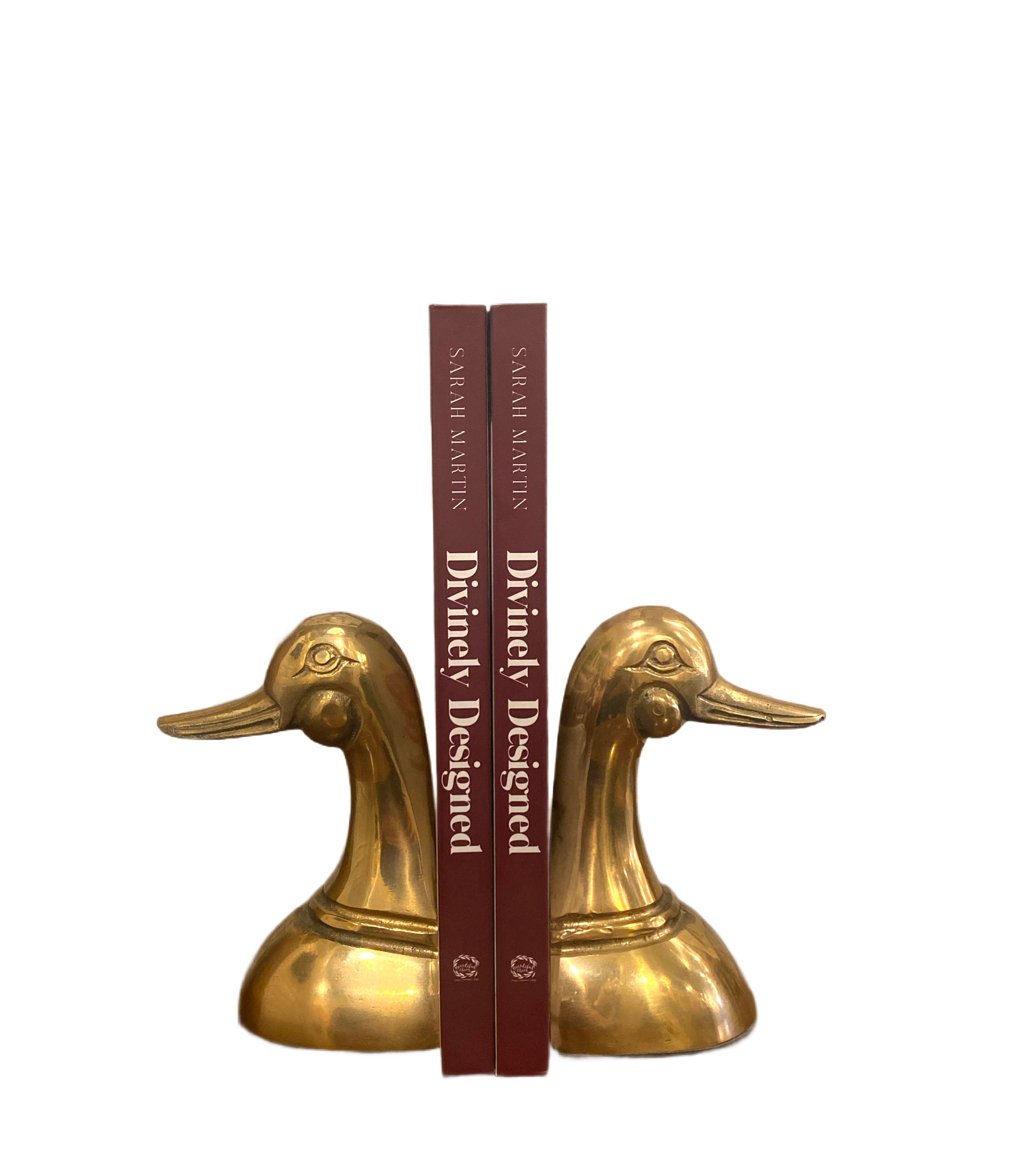 Brass Duck Bookends