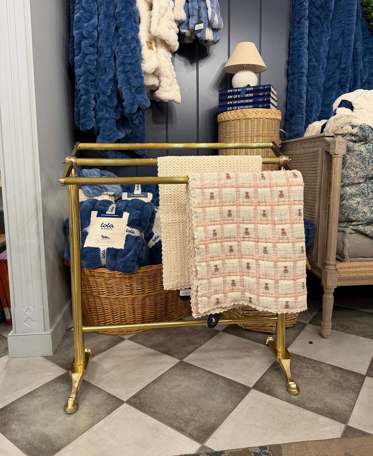 Brass Blanket & Quilt Rack