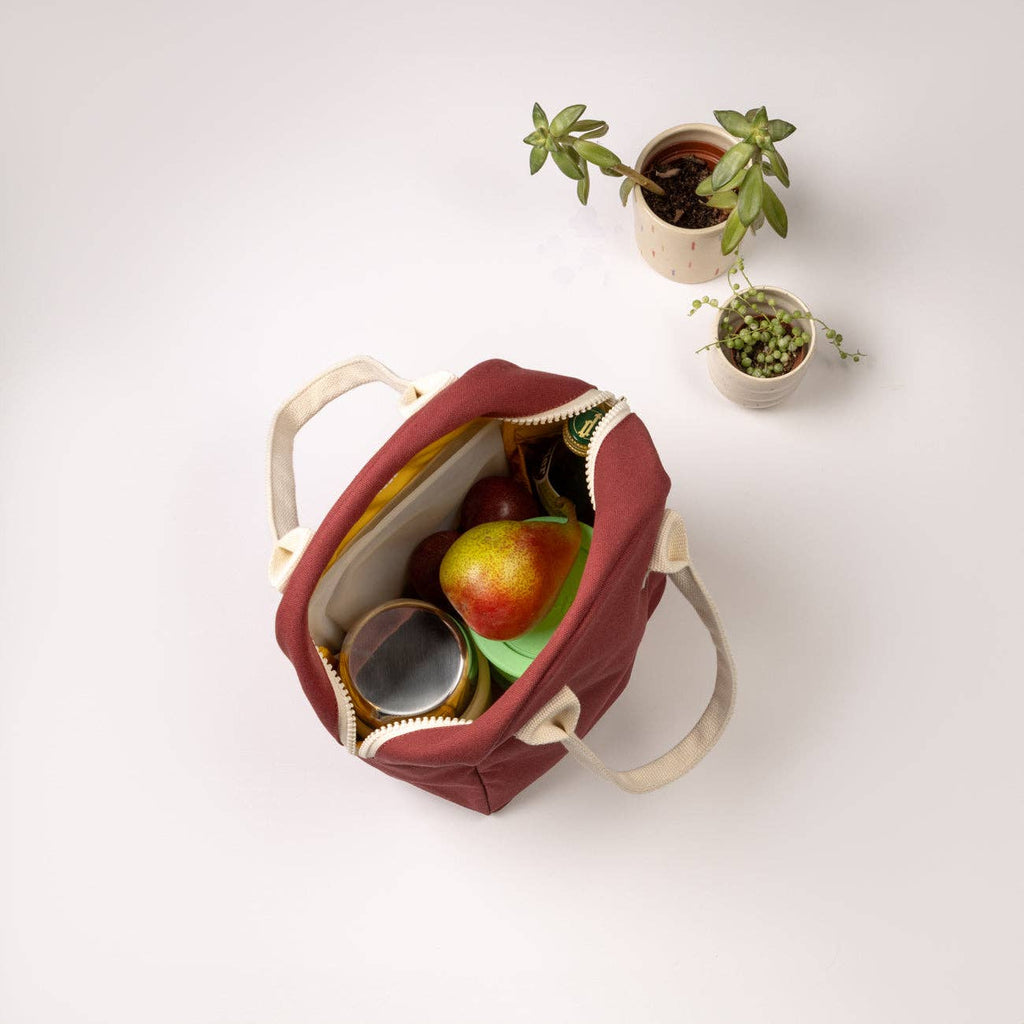 Classic Navy Zipper Lunch Bag