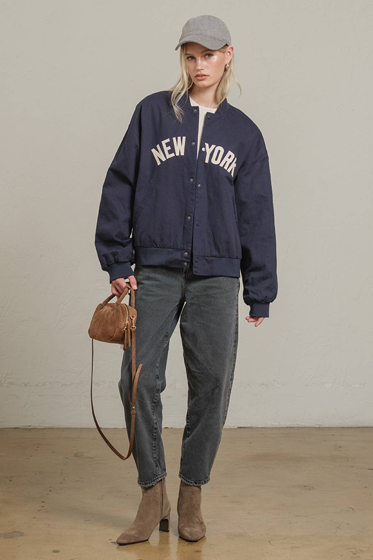 NEW YORK Patchwork Varsity Jacket