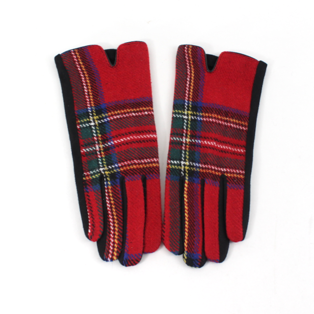 Tartan Pattern Gloves