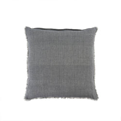 24x24 Lina Linen Pillow Steel Grey