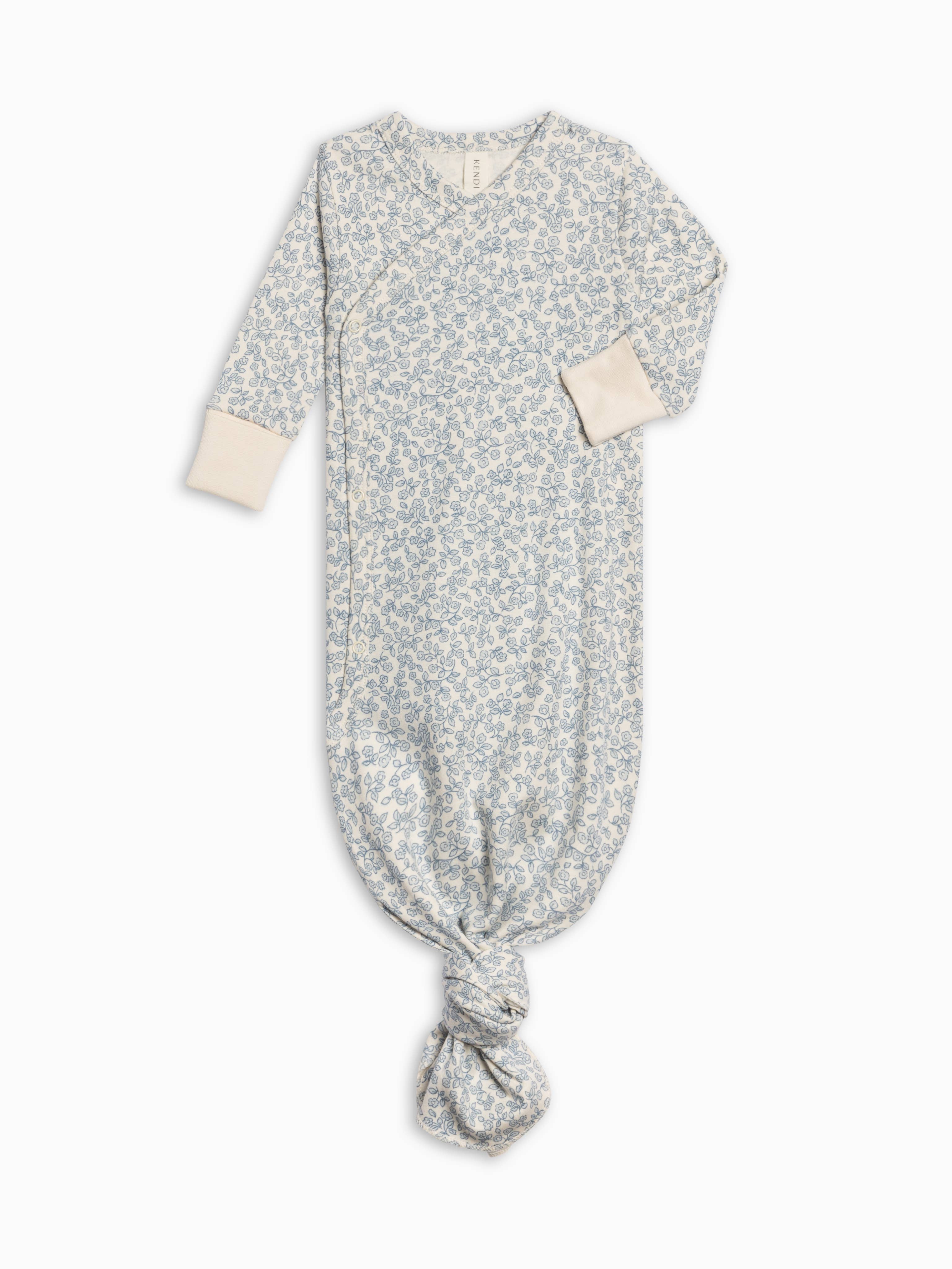 Indy Kimono Gown in Narelle Floral / Ivory + Sea