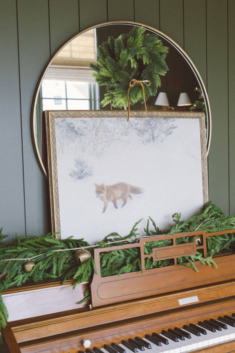Fox In Winter Framed Antique Art