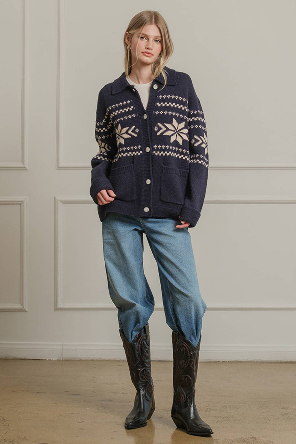 Nordic Snowflake Cardigan