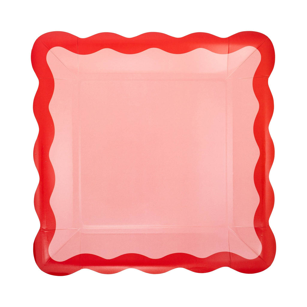 Pink and Red Ric Rac Plates