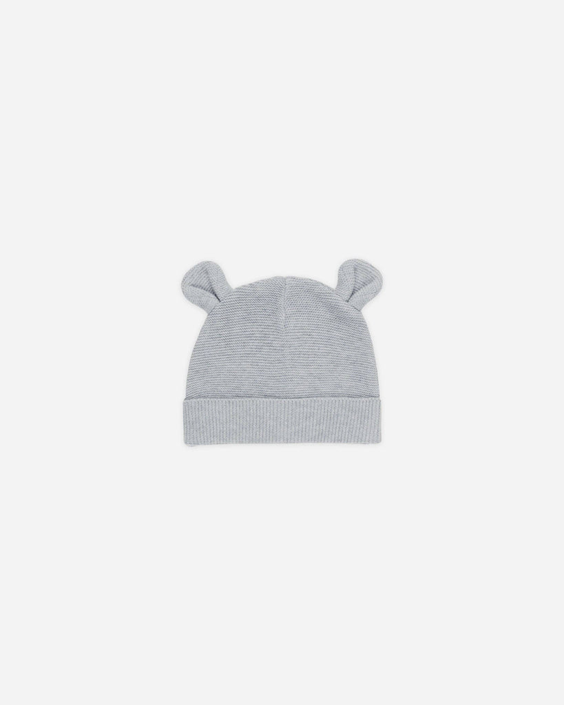 Heathered Dusty Blue Baby Bear Beanie