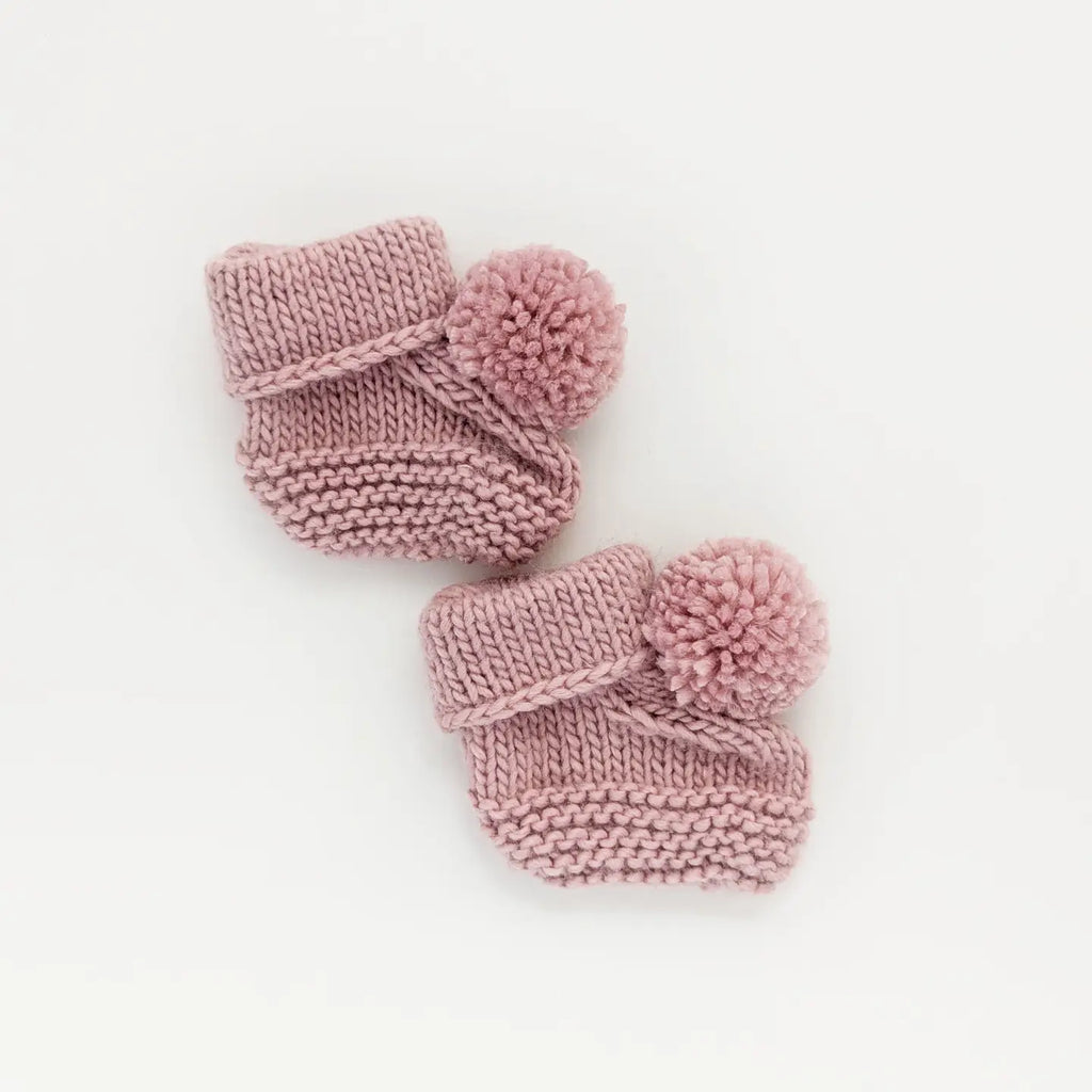 Garter Stitch Baby Booties