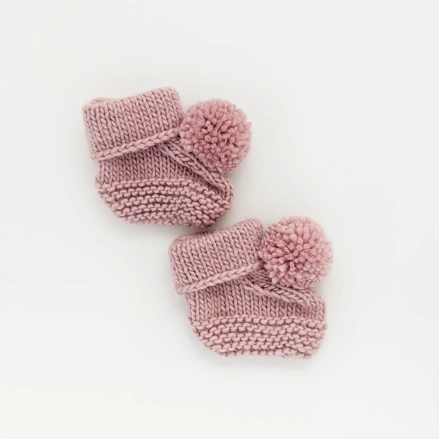 Garter Stitch Baby Booties