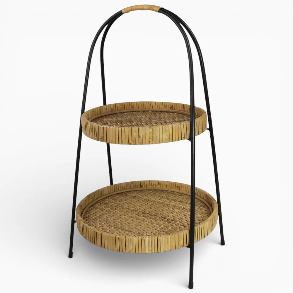 Rattan Cayman Two Tier Stand