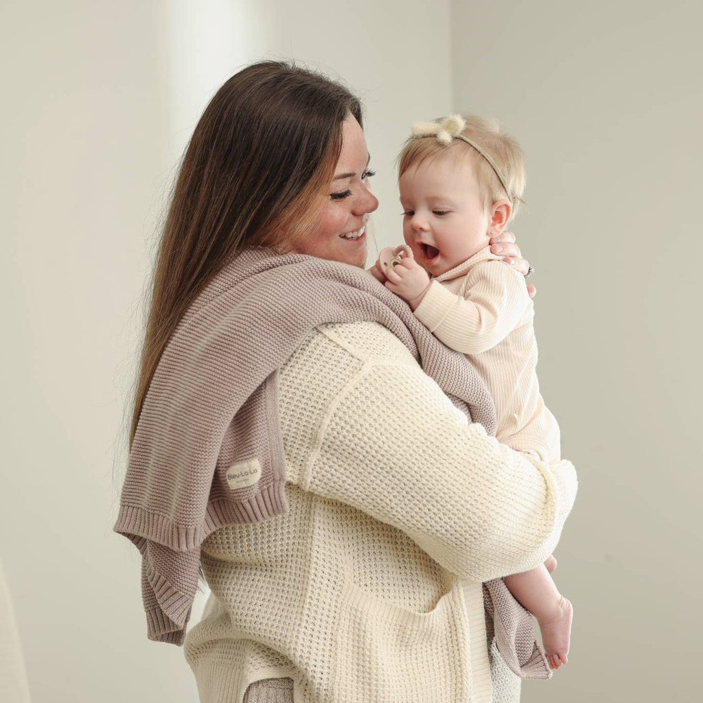 Heritage Knit Swaddle Baby Blanket