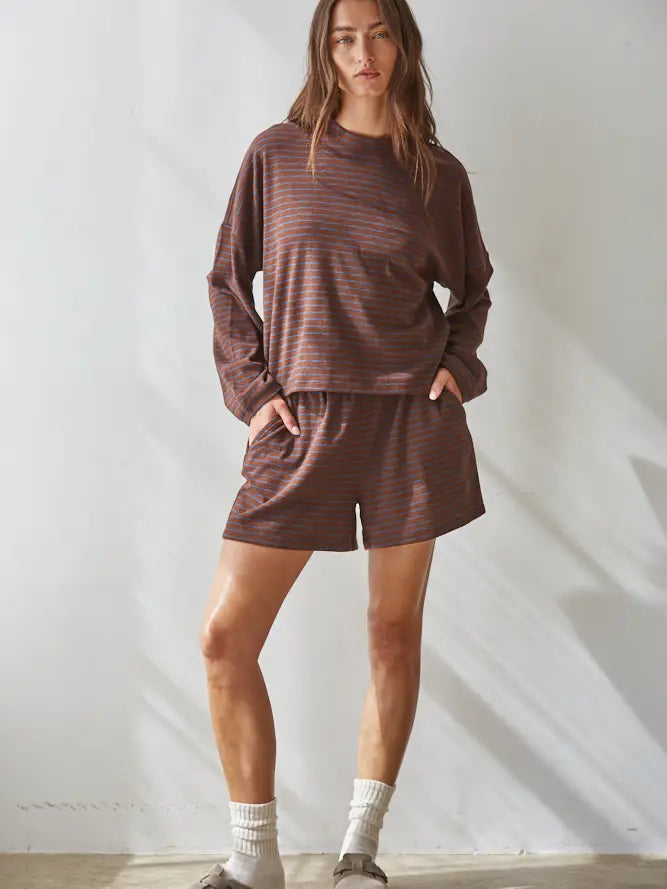 Spandex Striped Long Sleeve