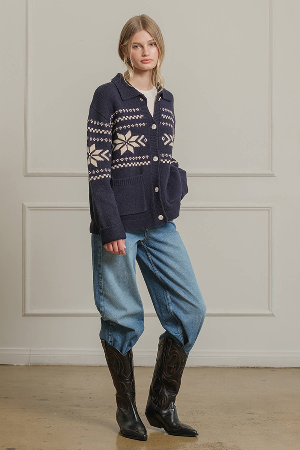 Nordic Snowflake Cardigan