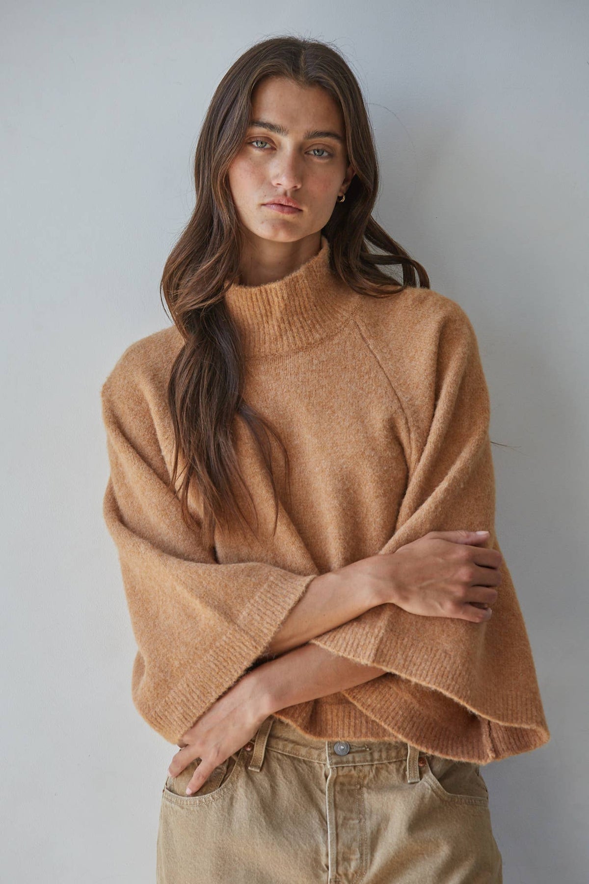 Turtleneck Boxy Pullover