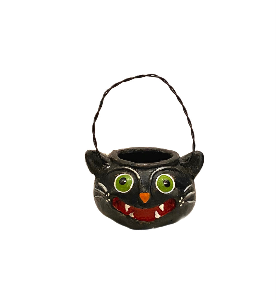 Bethany Lowe Black Cat Halloween Bucket Mini