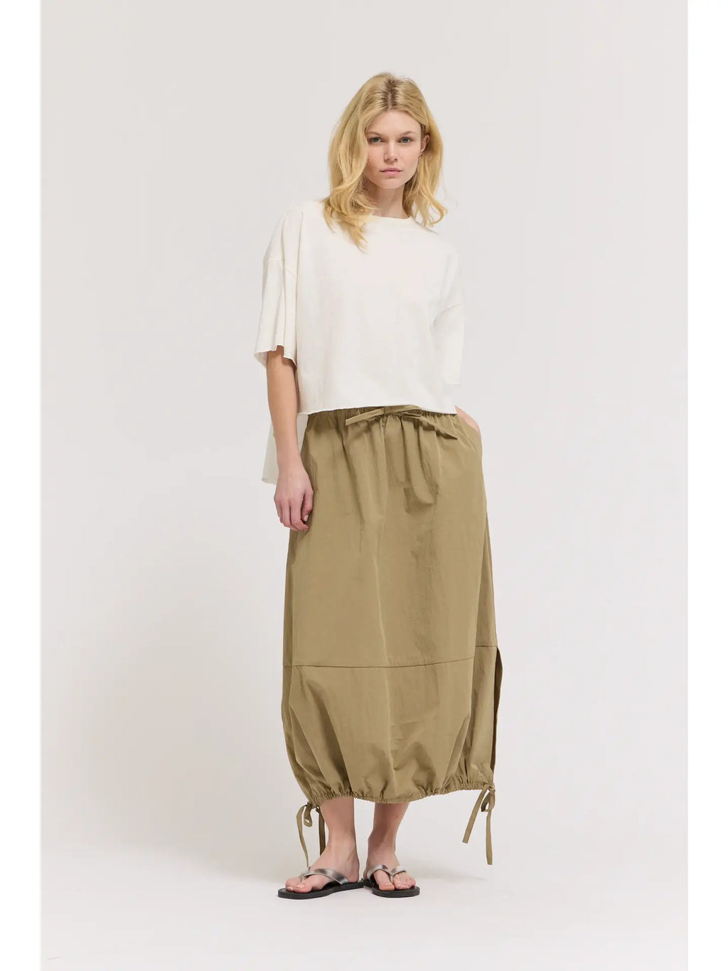 Gathered Hem Skirt