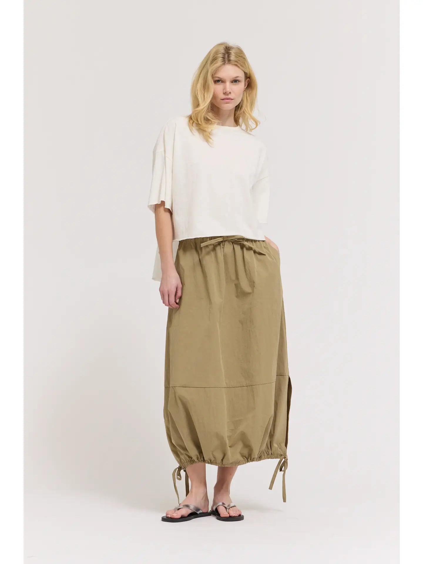 Gathered Hem Skirt