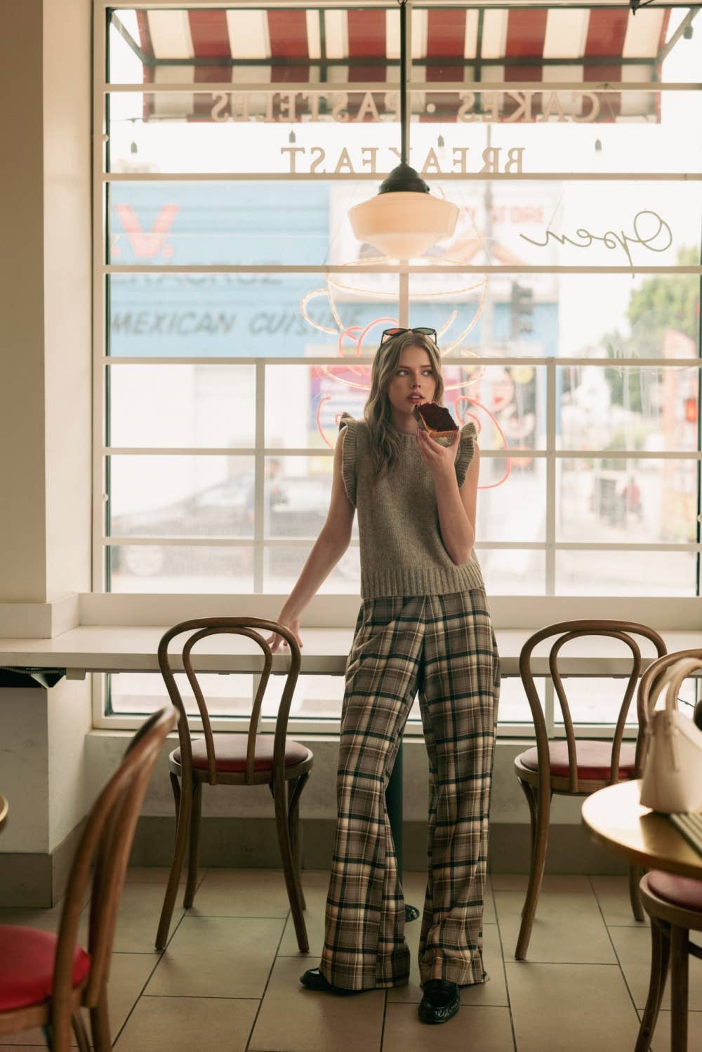 Plaid Pattern Pants