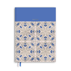 Folk Pattern Hardcover Notebook - Bluebell