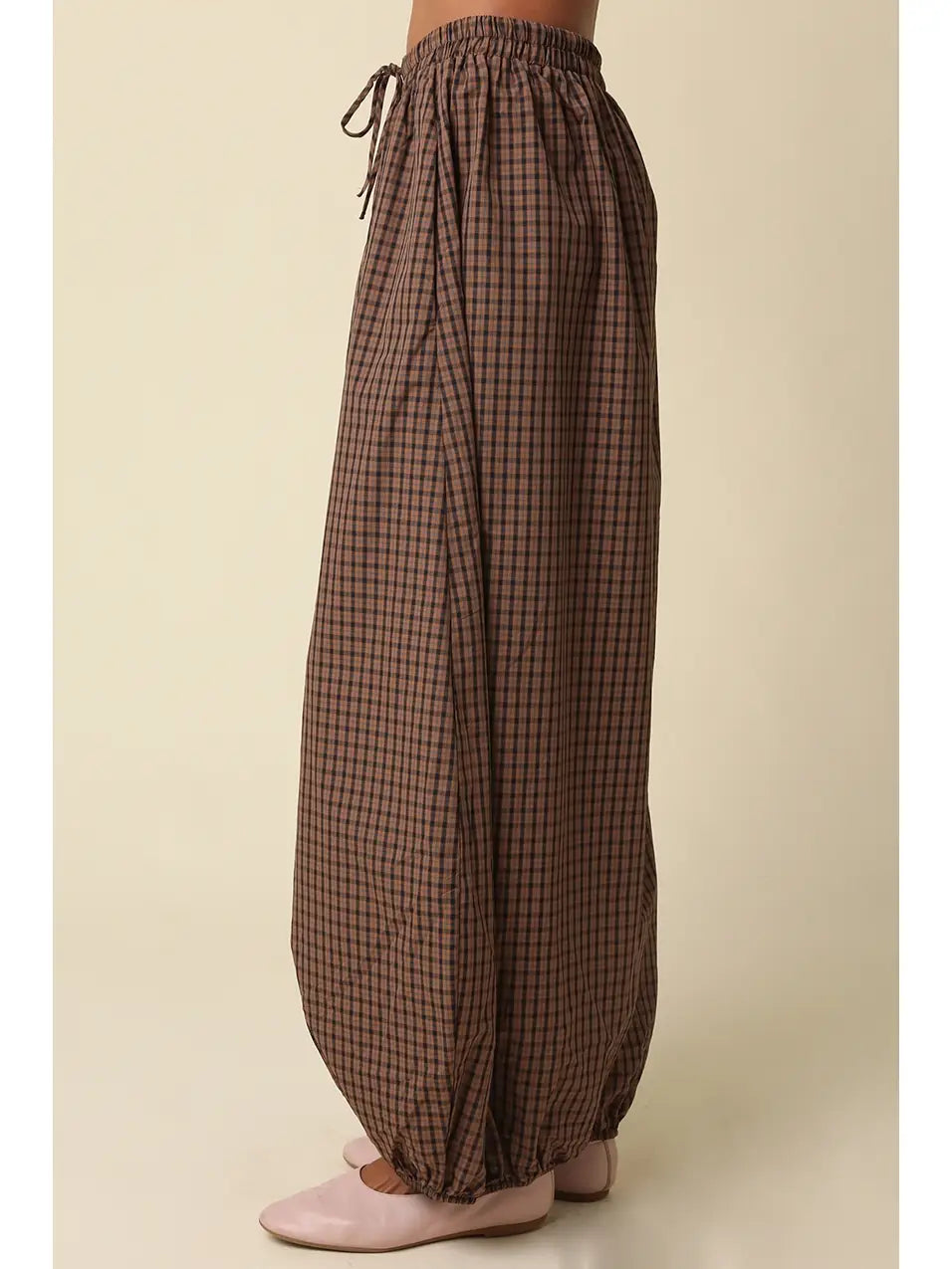 Lacey Plaid Balloon Pants