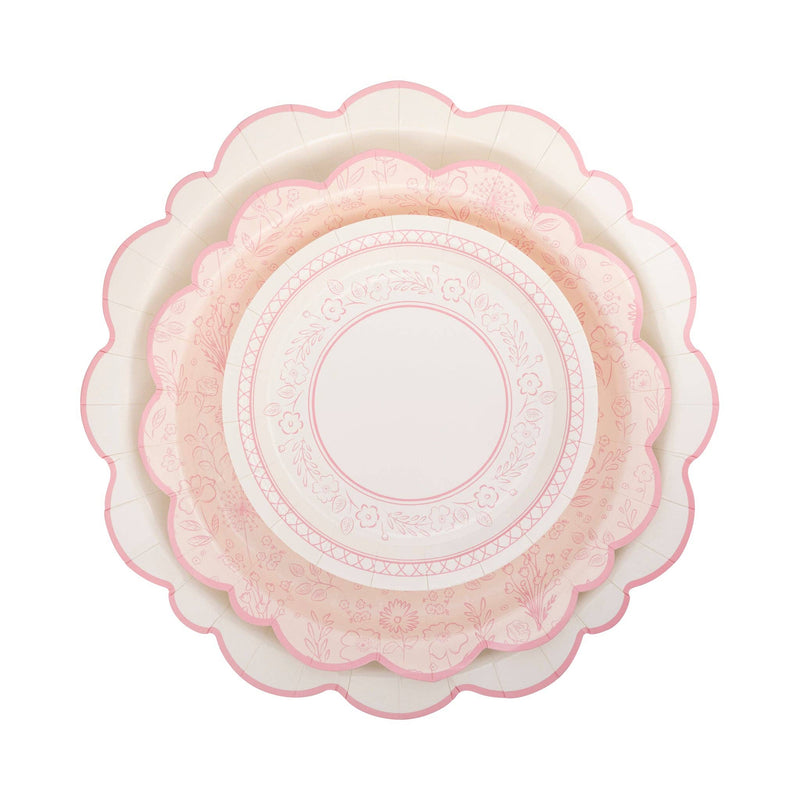 Pembroke Pink Edge Scallop 12" Plate