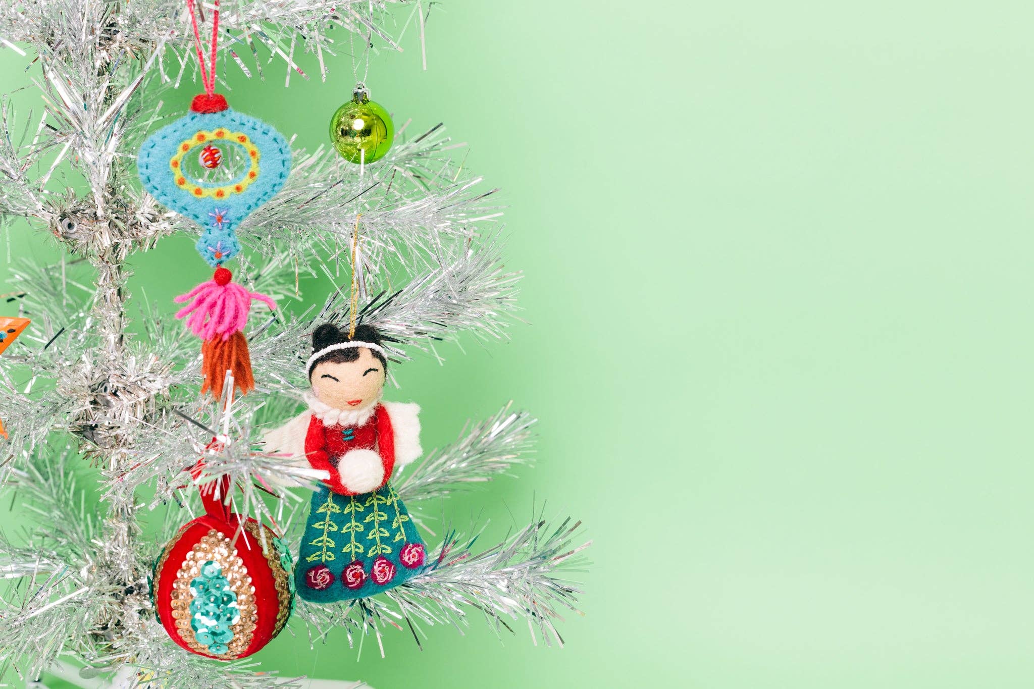 French Knot Angel Ornament