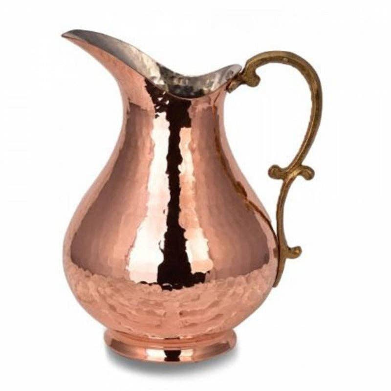 Hammered Copper Water Pitcher