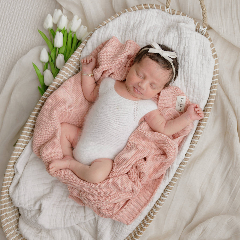 Heritage Knit Swaddle Baby Blanket